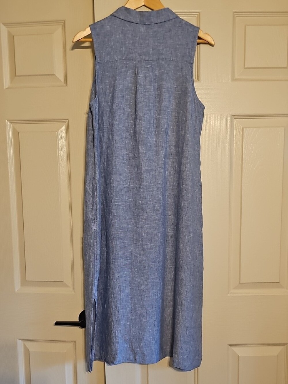 Tommy Bahama Sleeveless Linen Button-Front Dress - Blue - Picture 6 of 9